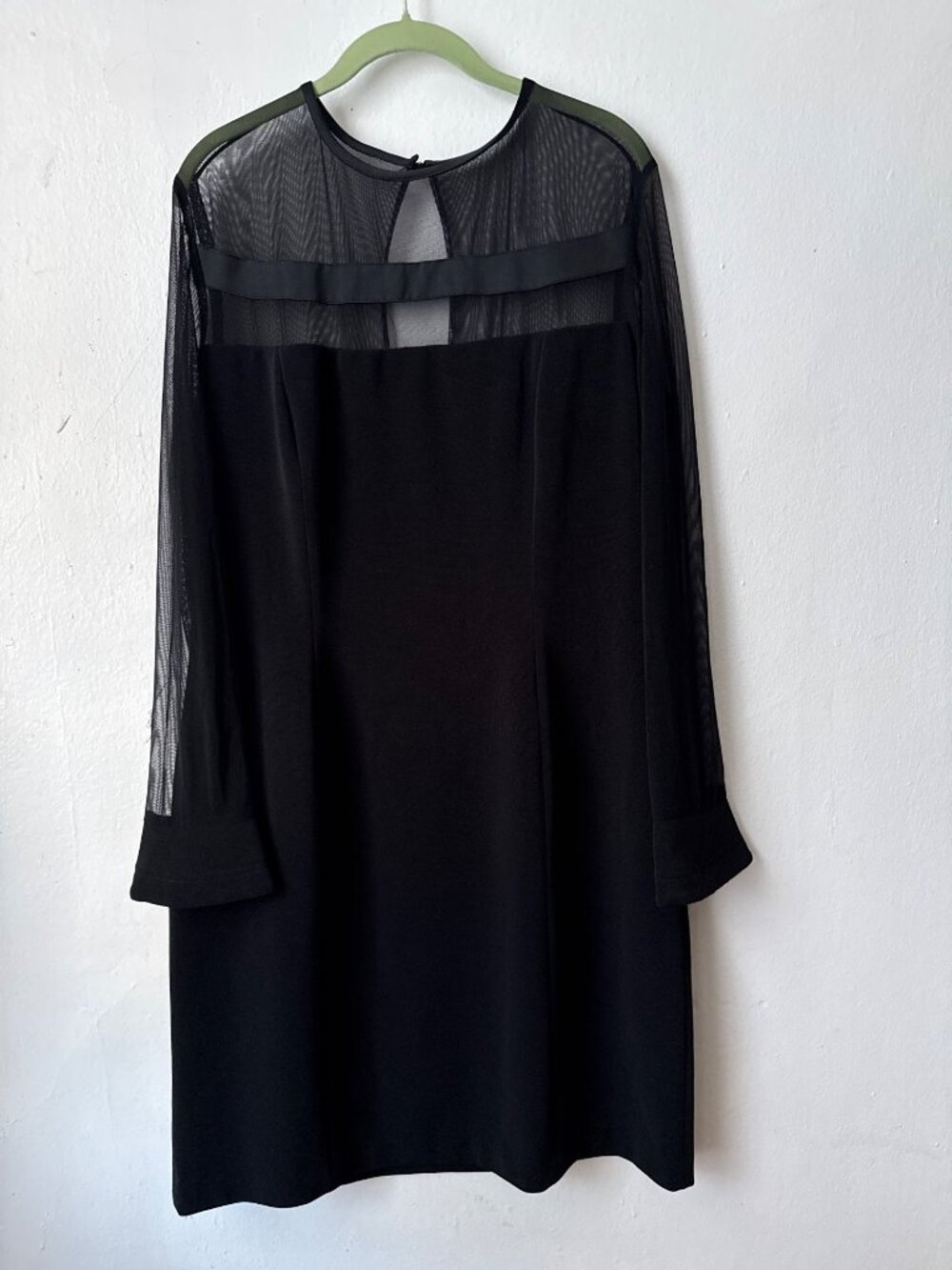 Vintage Jessica Howard Stretchy Illusion Neckline Midi Cocktail Dress Size 16